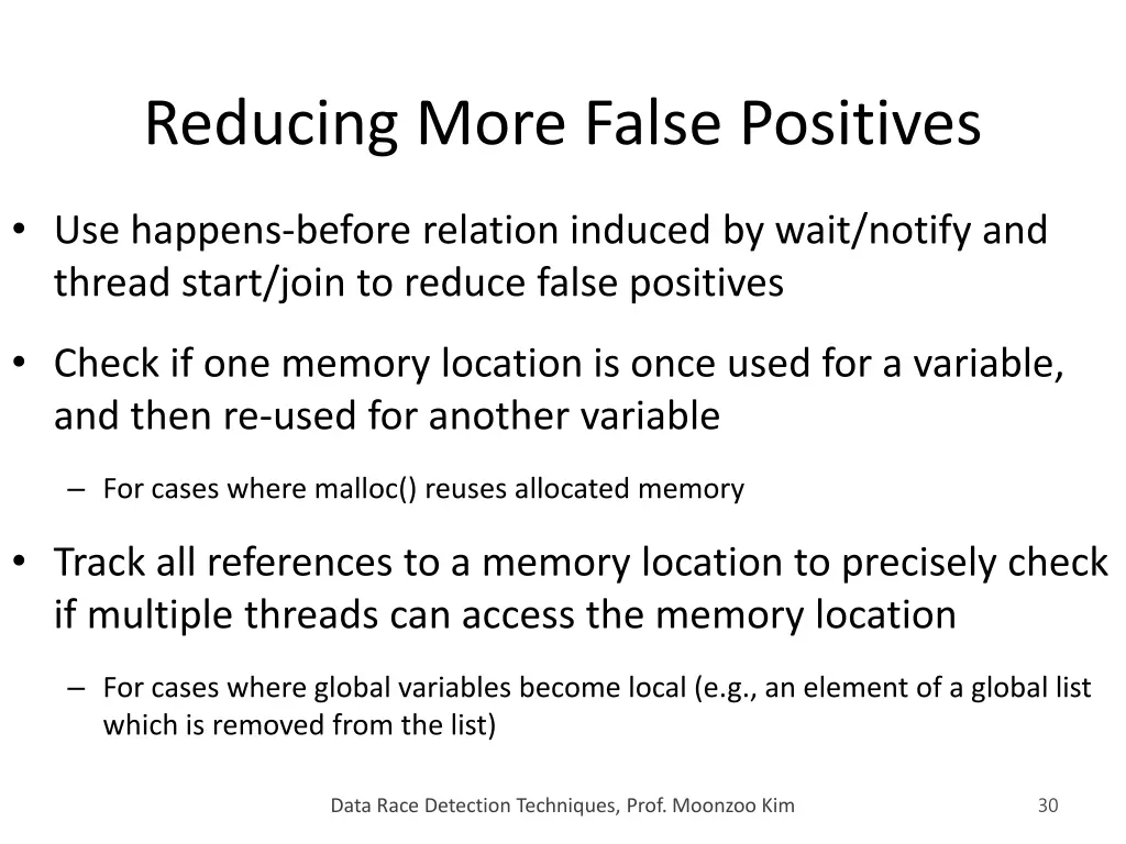 reducing more false positives