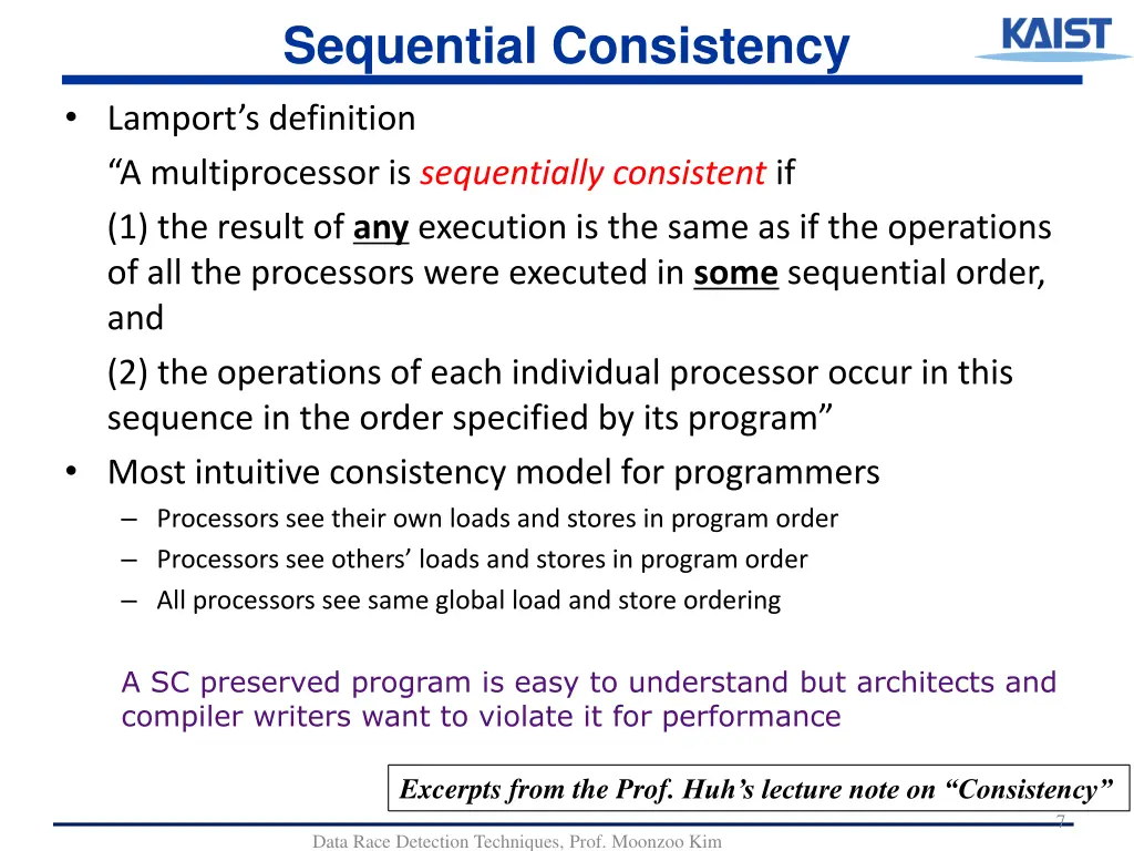 sequential consistency