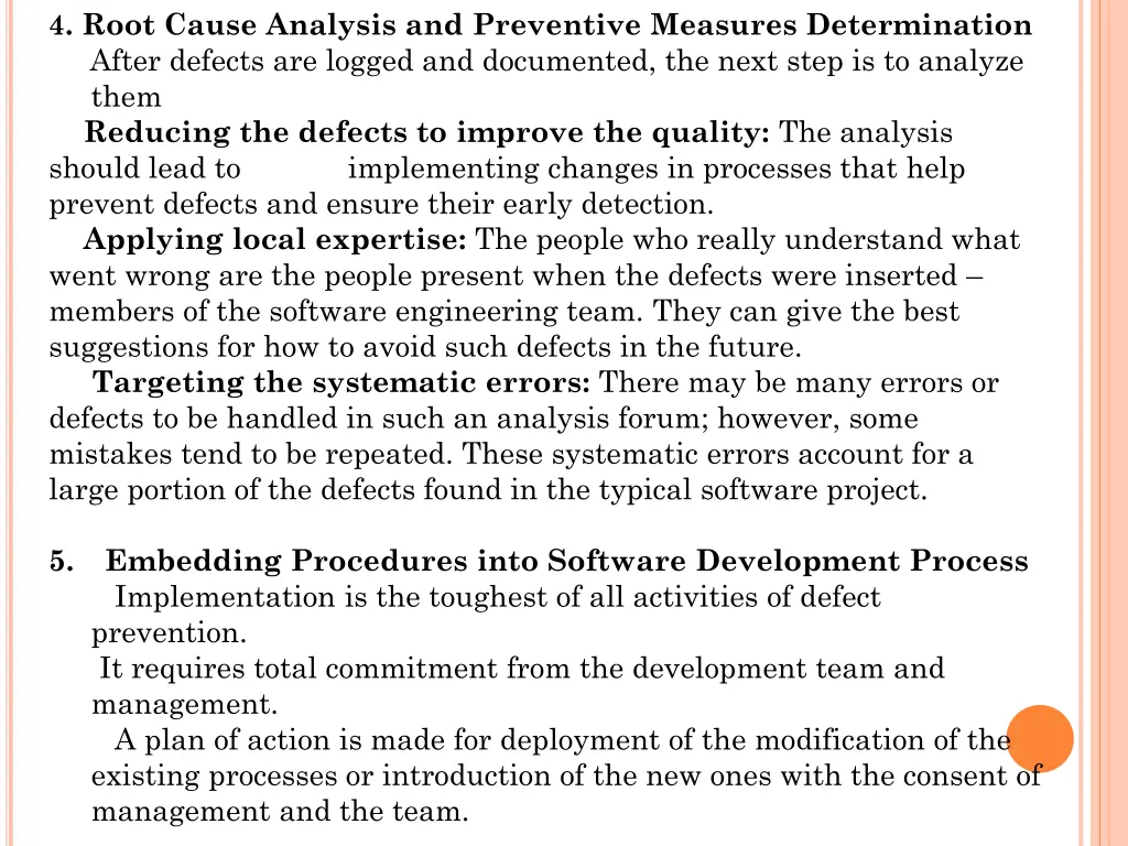 4 root cause analysis and preventive measures