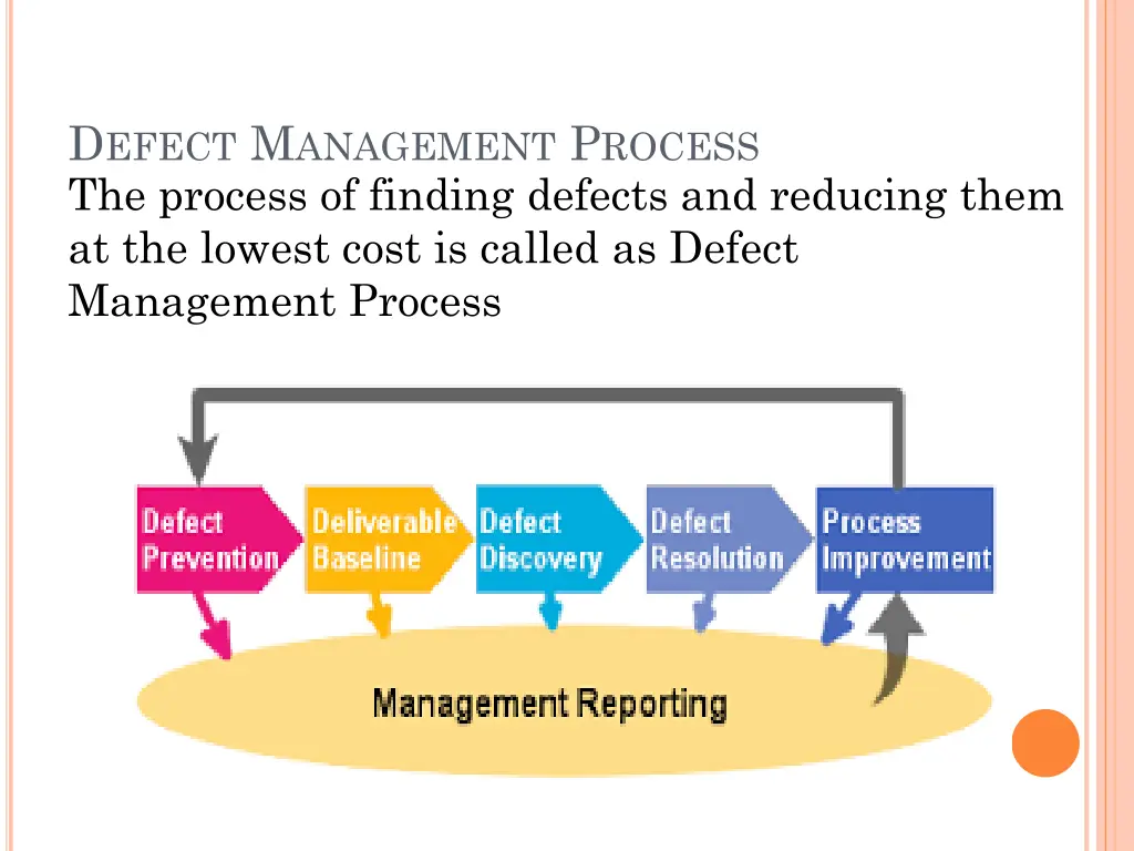 d efect m anagement p rocess the process