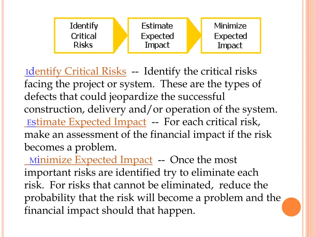 i dentify critical risks identify the critical