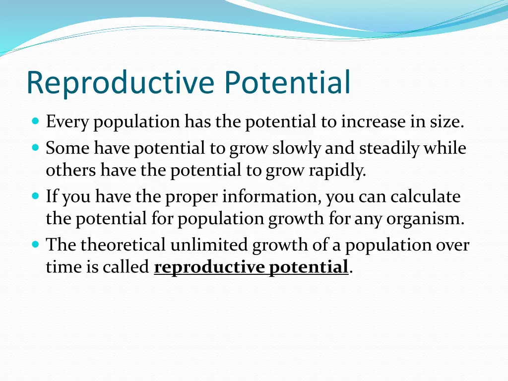 reproductive potential 1