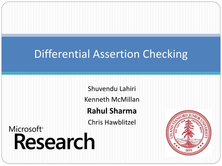 differential assertion checking