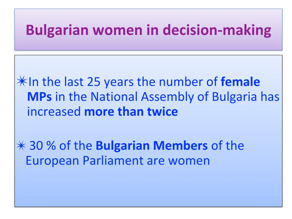 bulgarian women in decision making 1