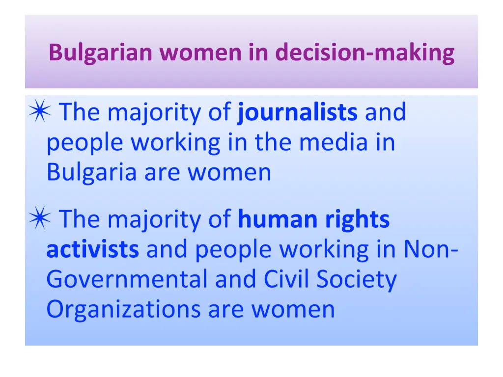 bulgarian women in decision making 6