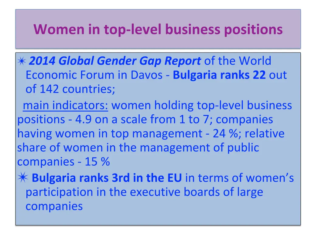 women in top level business positions