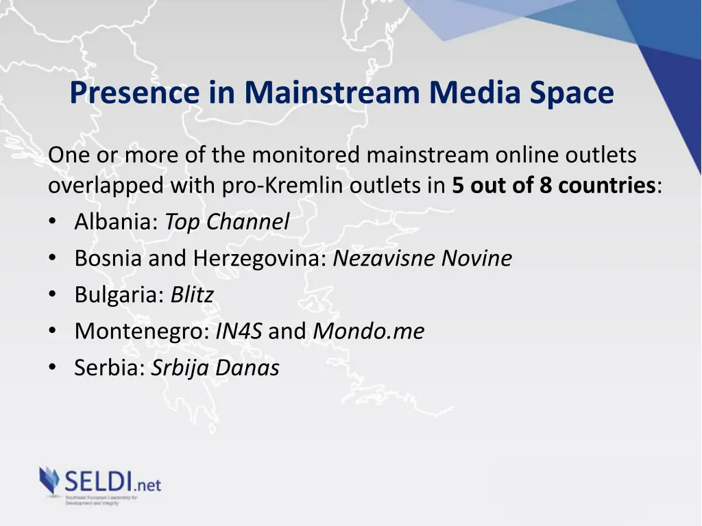 presence in mainstream media space