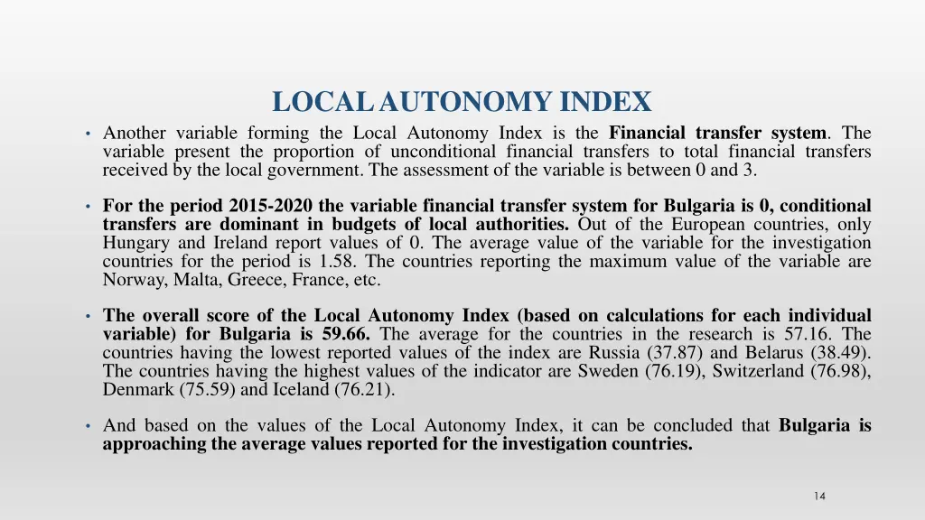 local autonomy index another variable forming