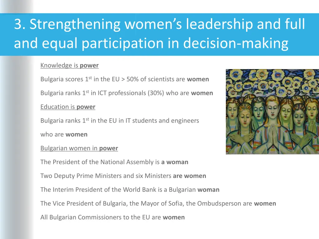 3 strengthening women s leadership and full