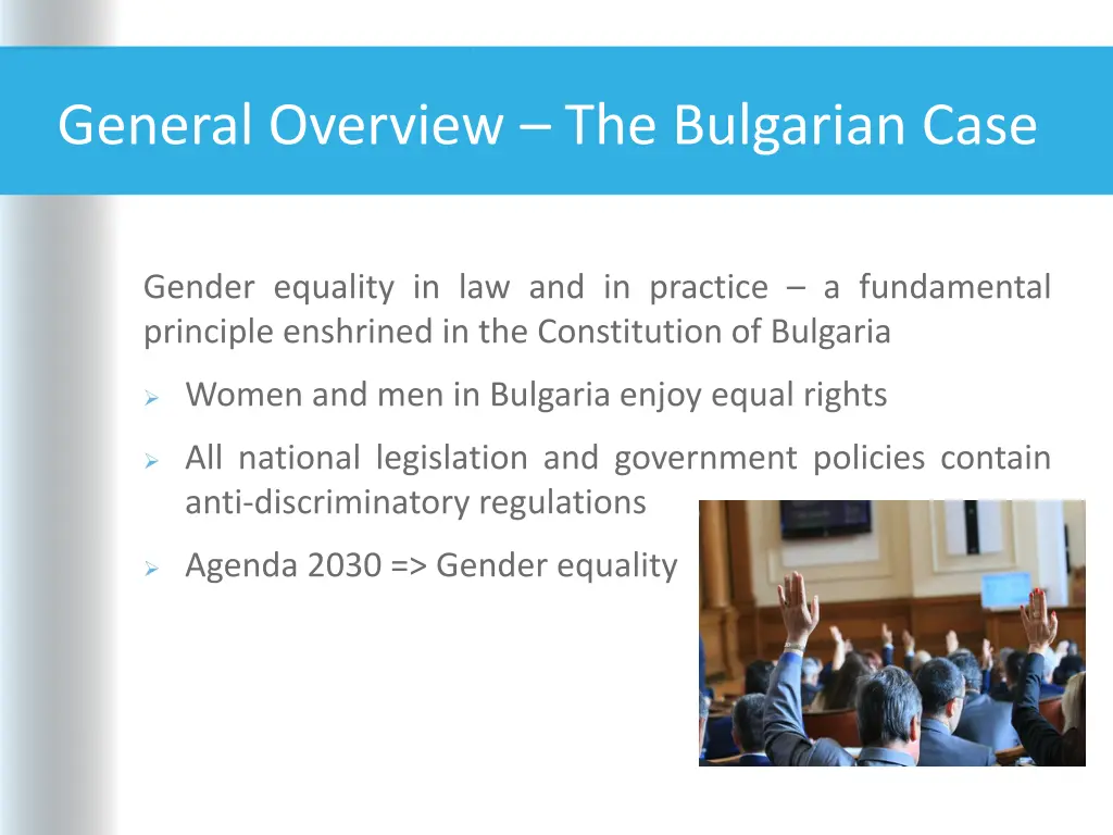 general overview the bulgarian case