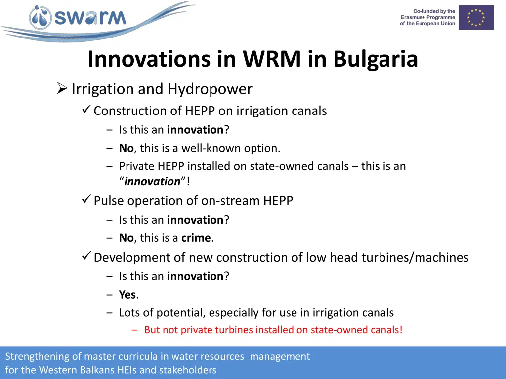 innovations in wrm in bulgaria irrigation 1