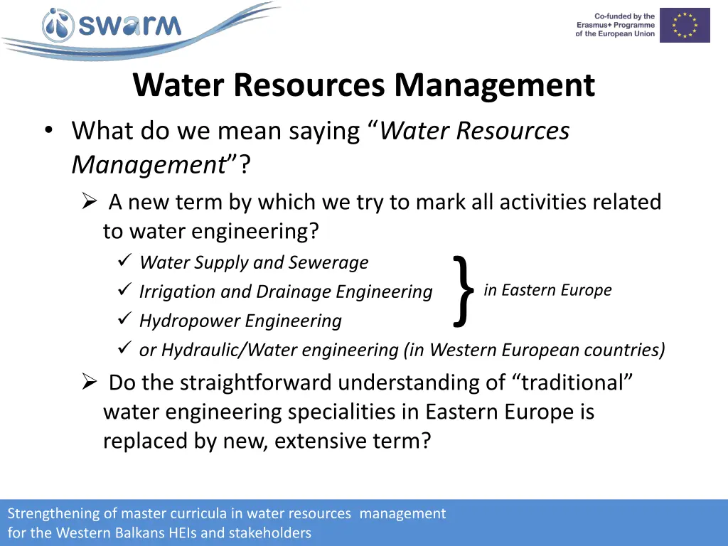 water resources management what do we mean saying