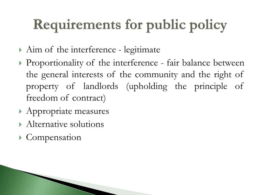 aim of the interference legitimate