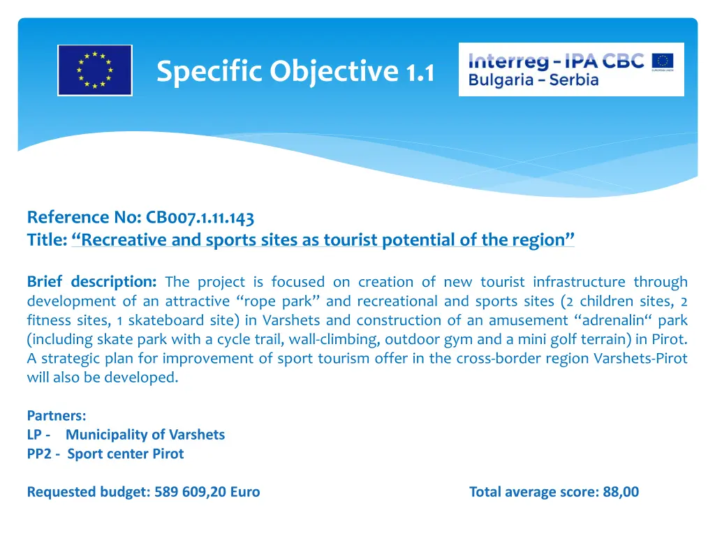 specific objective 1 1 10