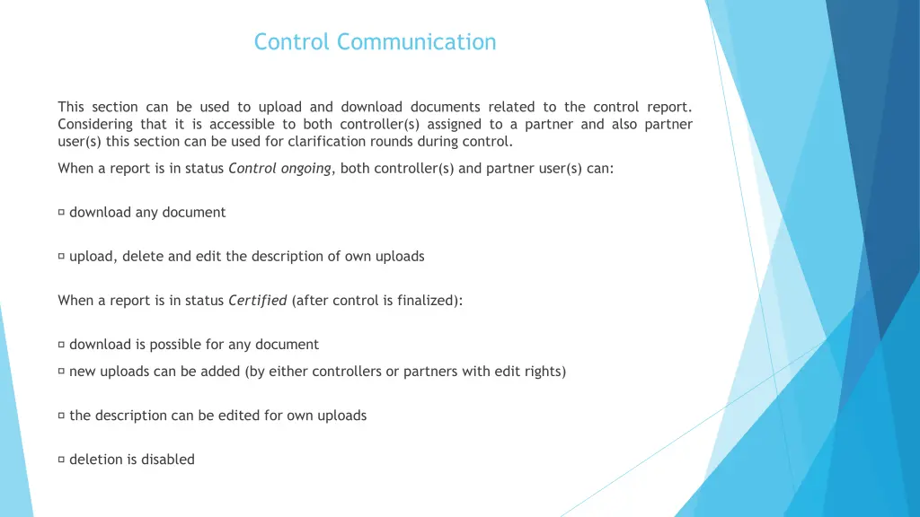 control communication