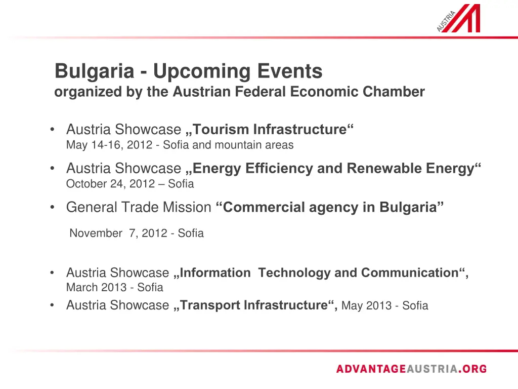 bulgaria upcoming events organized