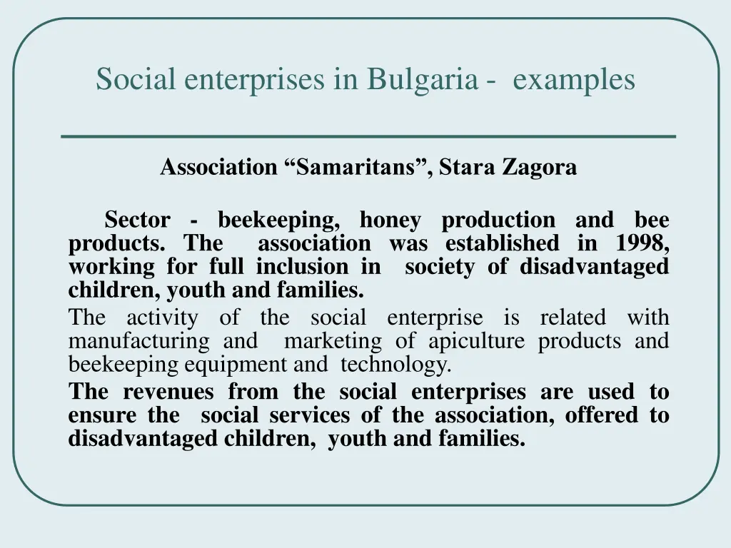 social enterprises in bulgaria examples 2