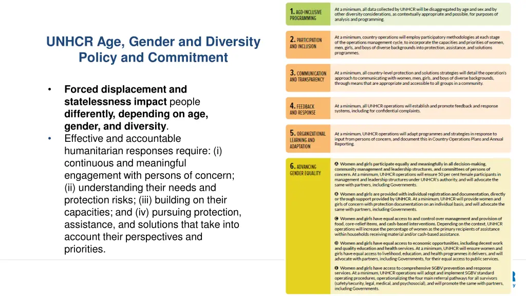 unhcr age gender and diversity policy