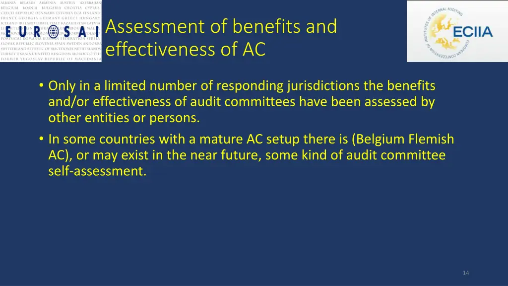 assessment of benefits and effectiveness of ac