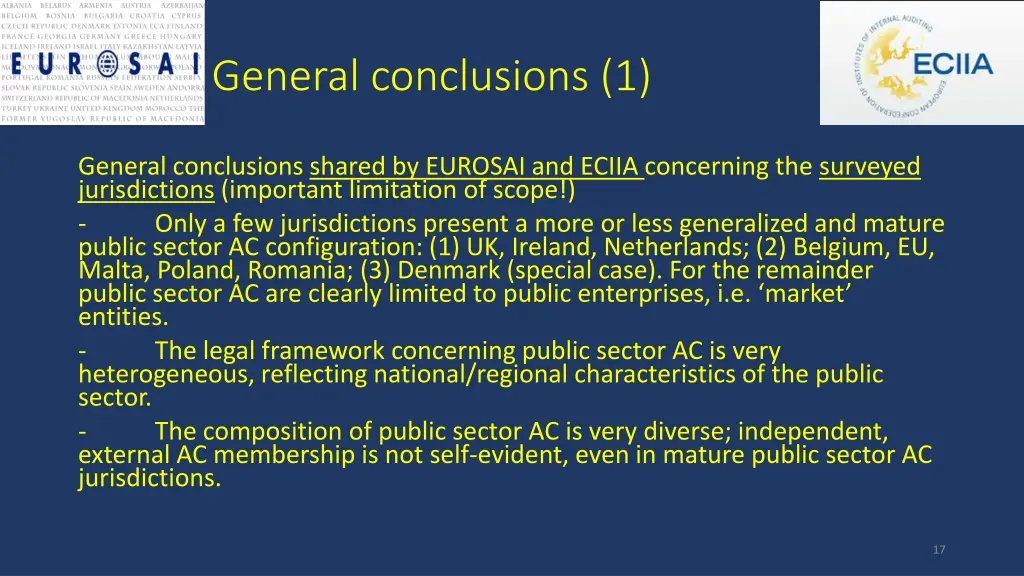 general conclusions 1