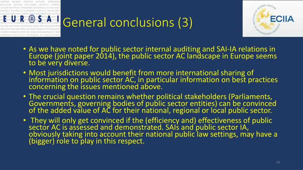 general conclusions 3