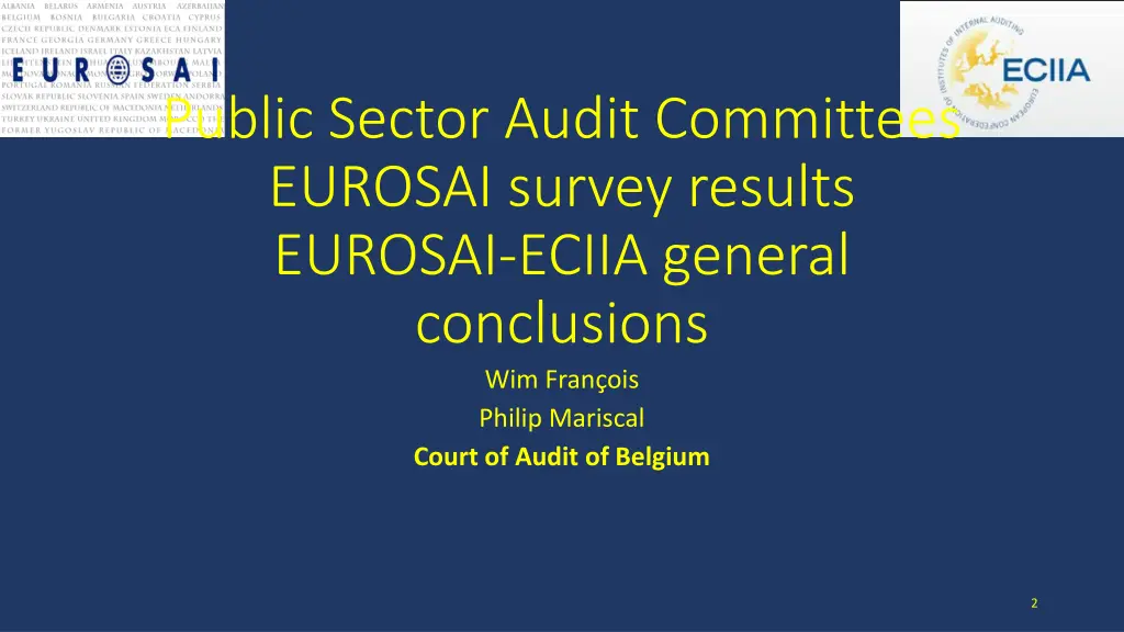 public sector audit committees eurosai survey