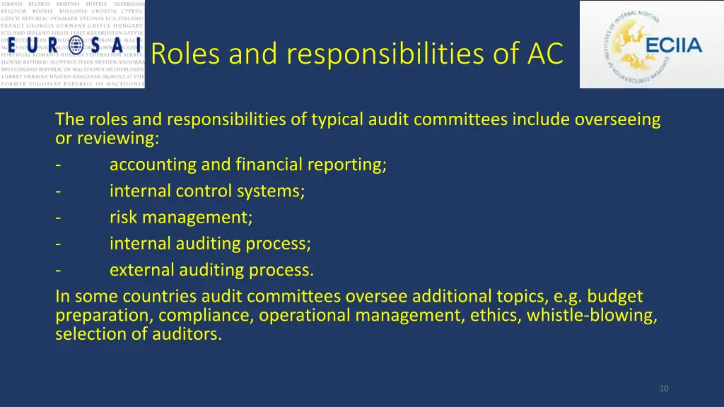 roles and responsibilities of ac