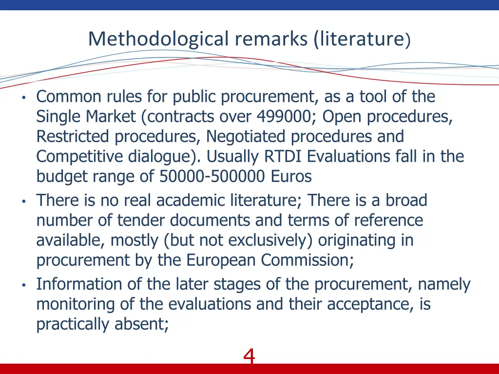 methodological remarks literature