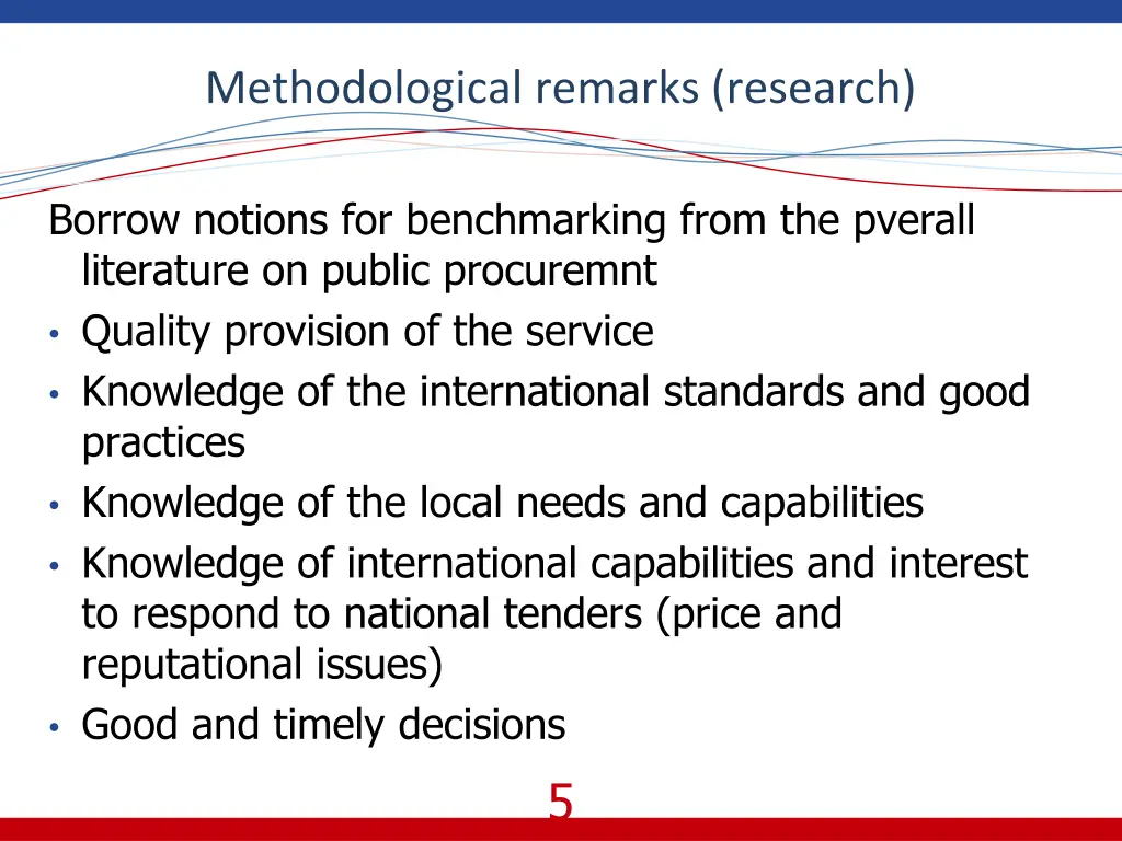 methodological remarks research