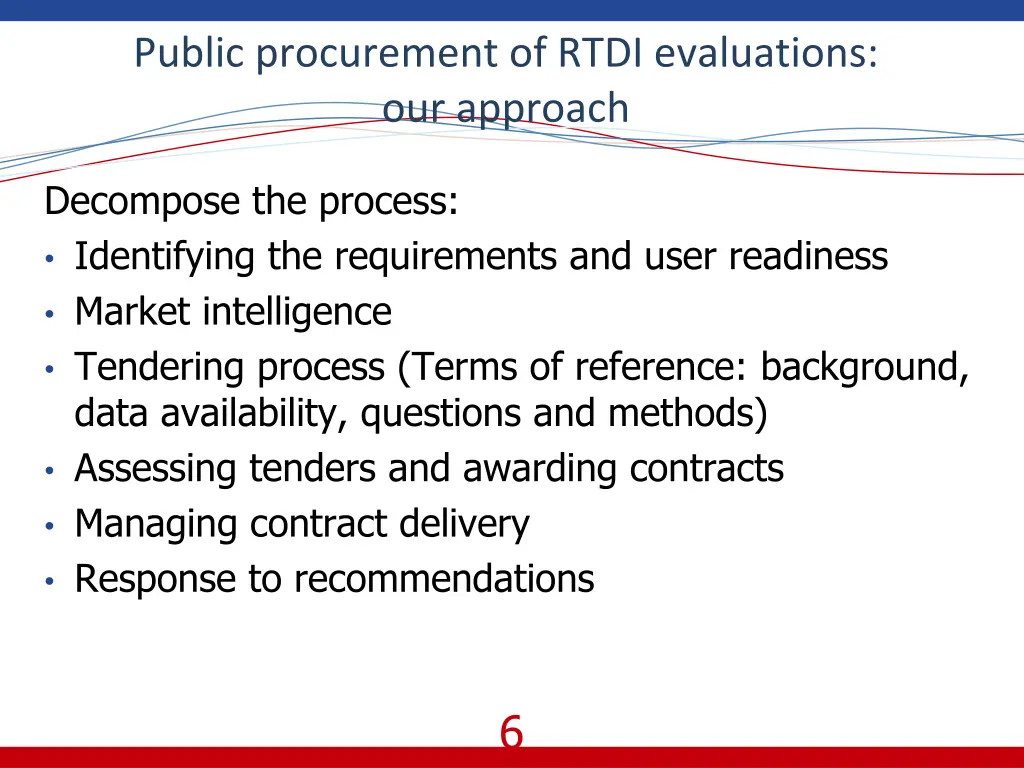 public procurement of rtdi evaluations