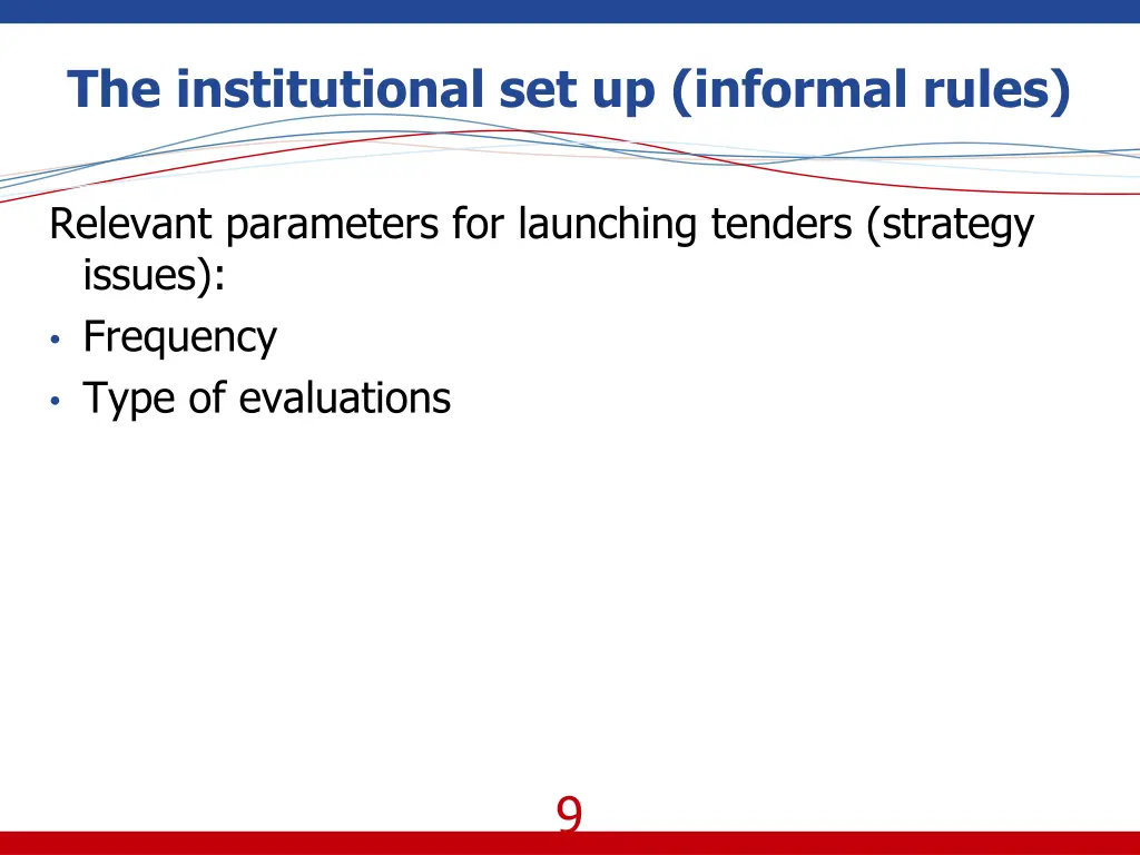 the institutional set up informal rules