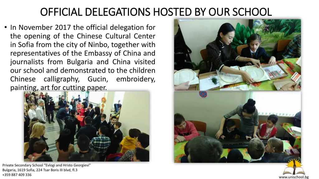 official delegations hosted by our school 2