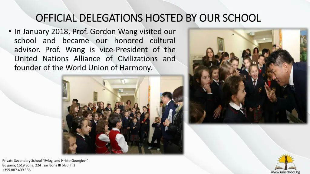 official delegations hosted by our school 3