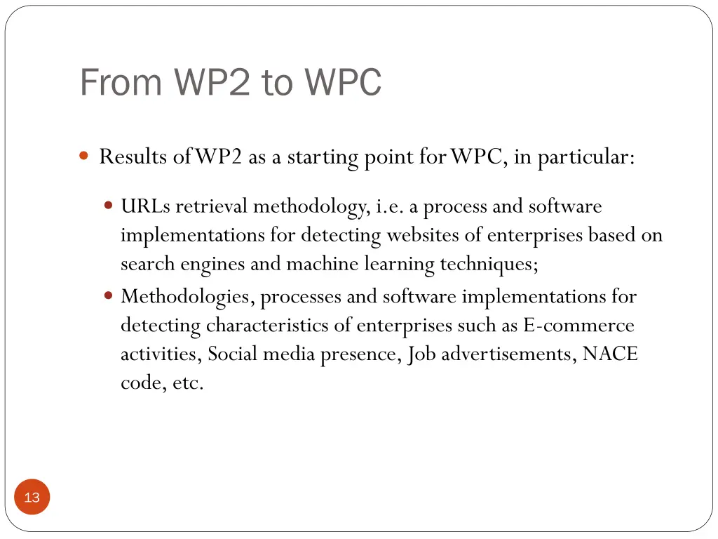 from wp2 to wpc