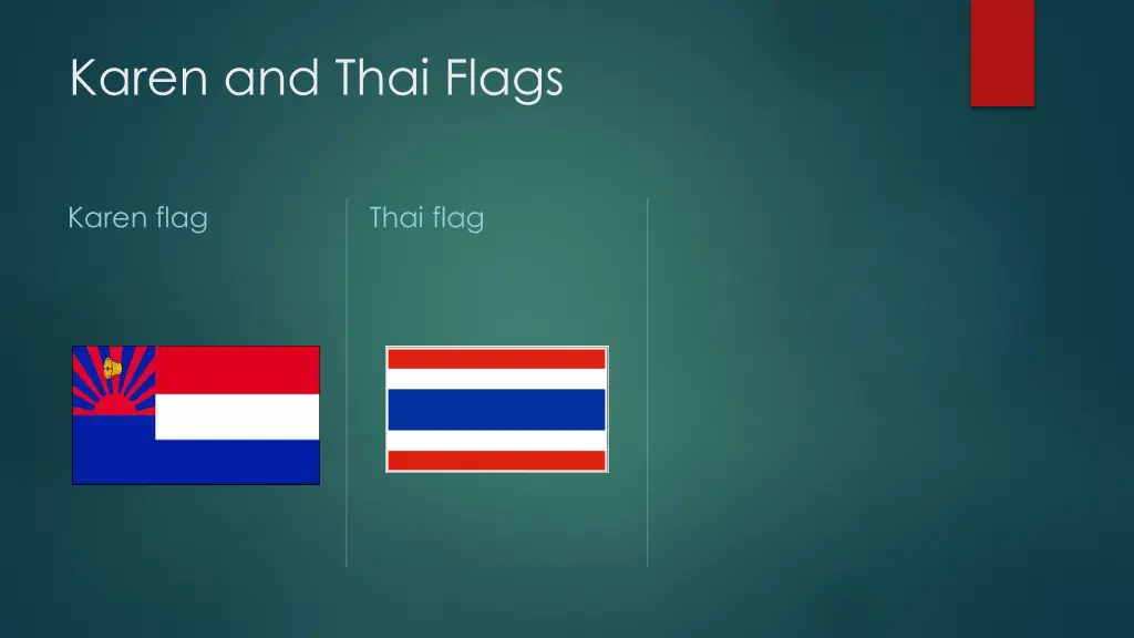 karen and thai flags