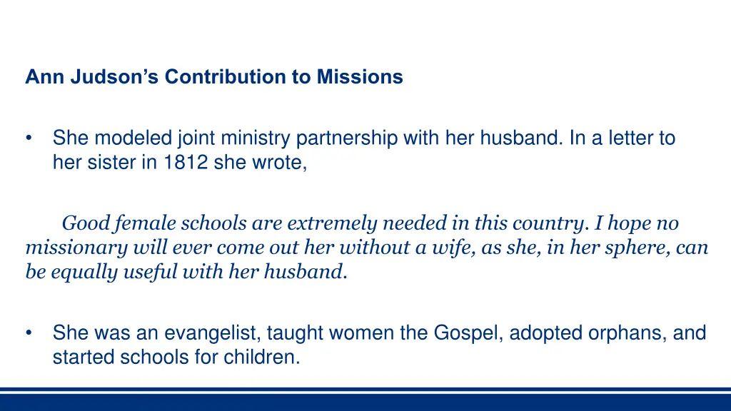 ann judson s contribution to missions 1