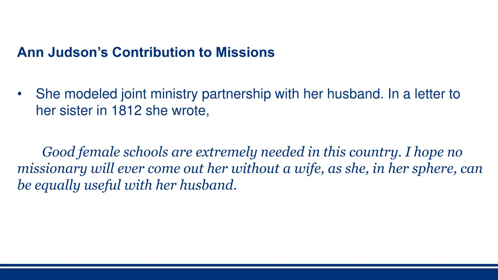 ann judson s contribution to missions