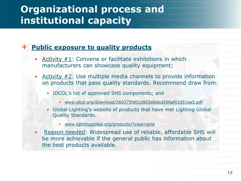 organizational process and institutional capacity 5