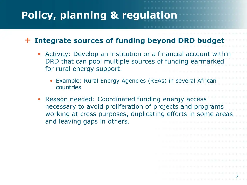 policy planning regulation 2