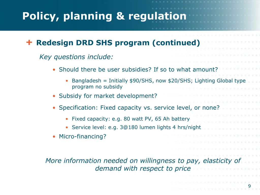 policy planning regulation 3