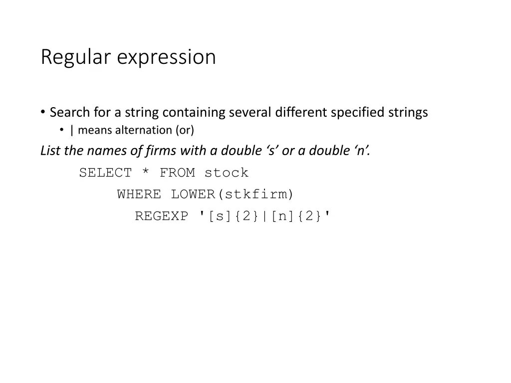 regular expression 2