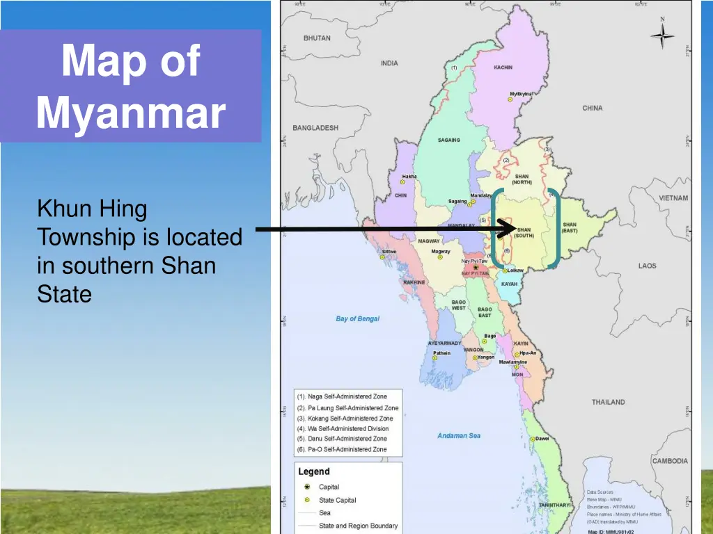 map of myanmar