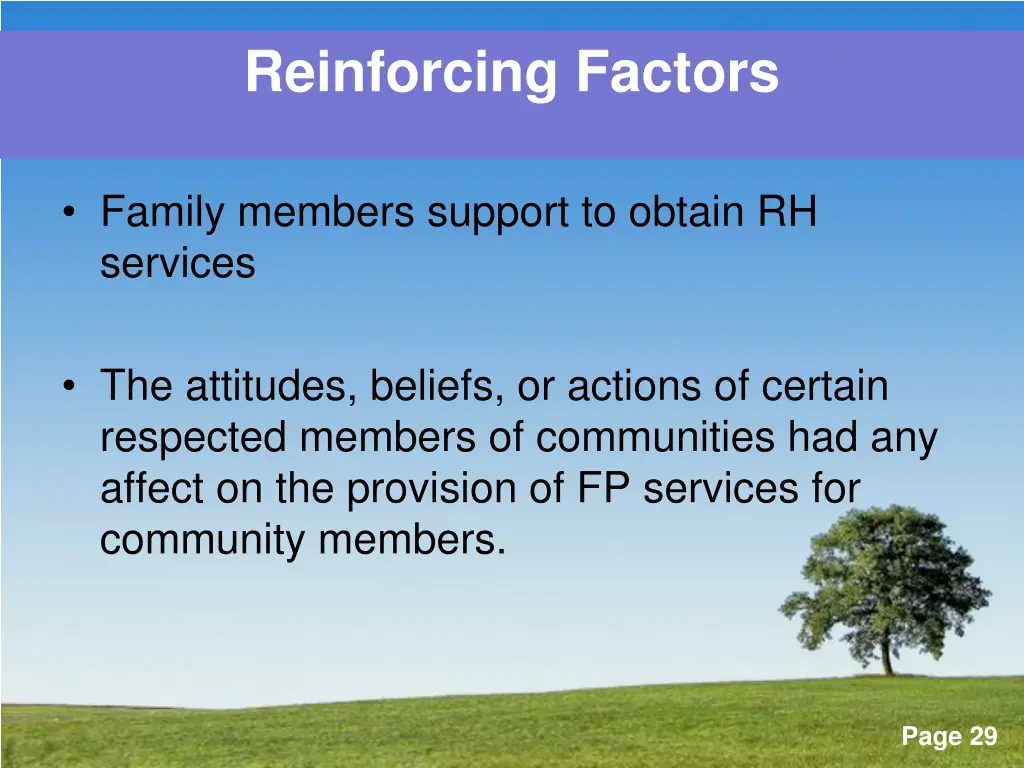 reinforcing factors