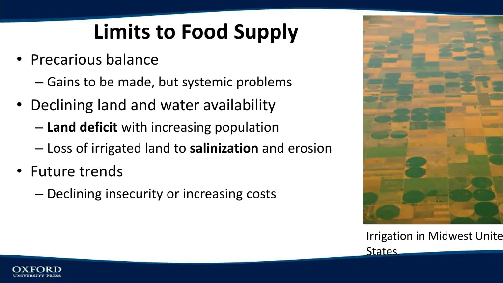 limits to food supply precarious balance gains