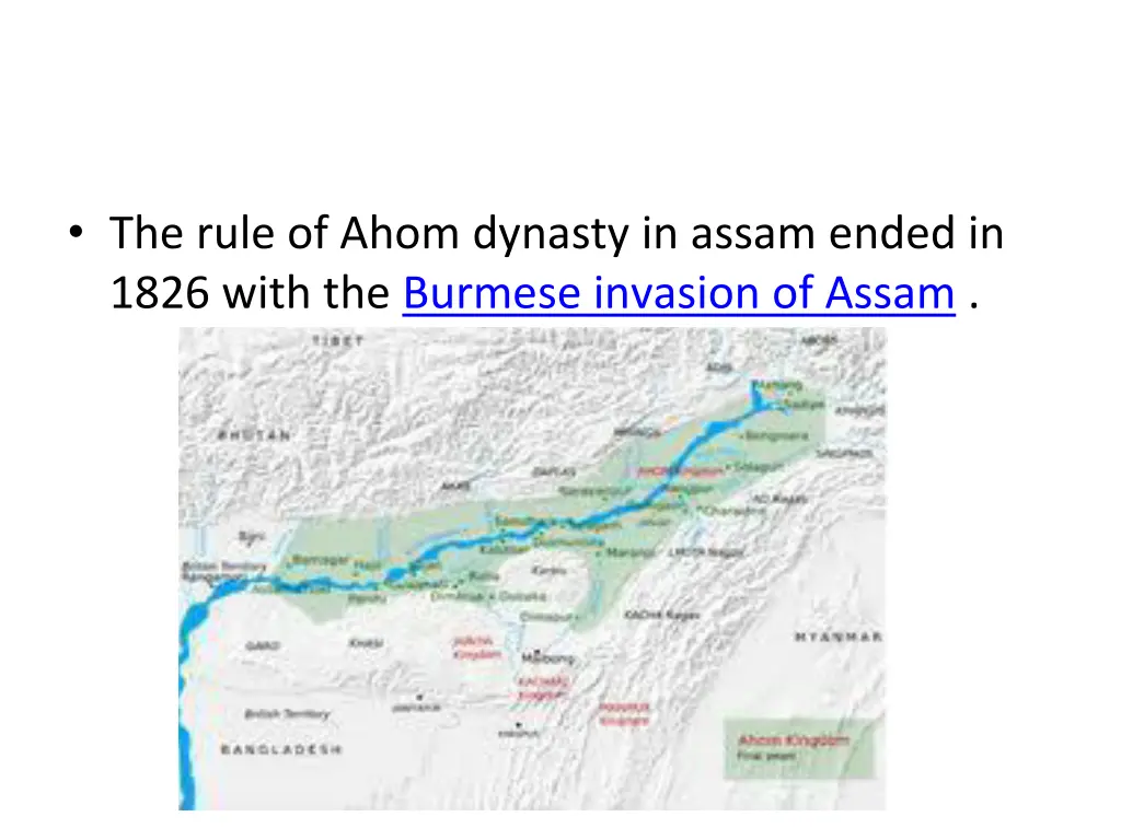 the rule of ahom dynasty in assam ended in 1826