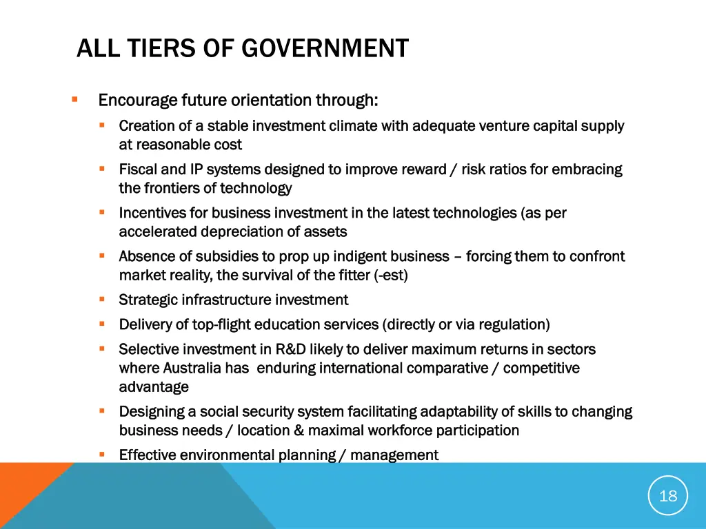 all tiers of government