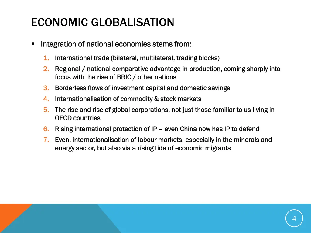 economic globalisation