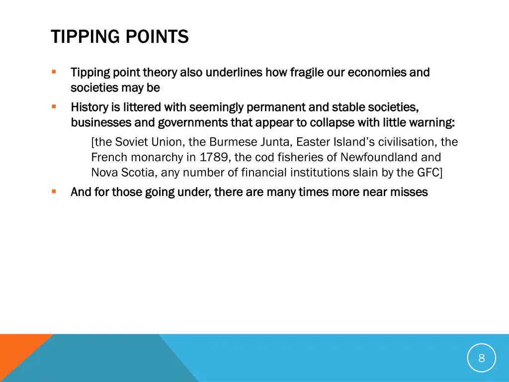 tipping points