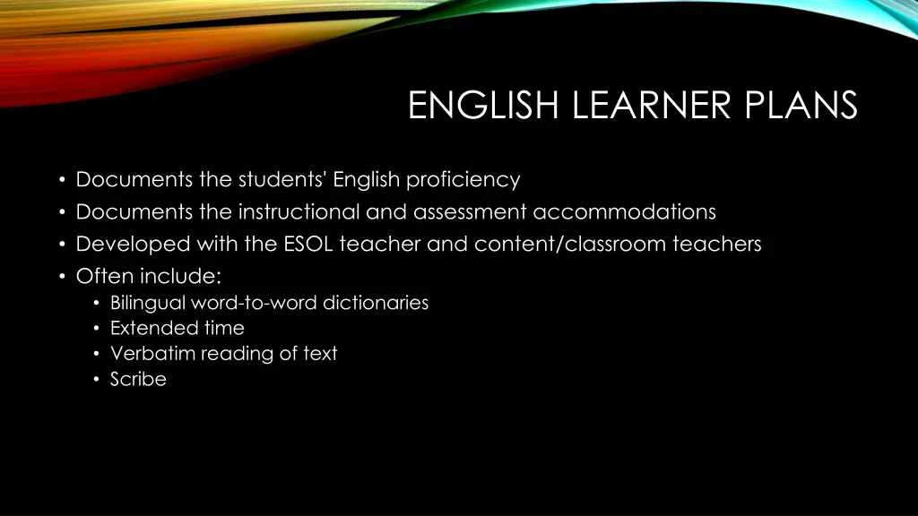 english learner plans