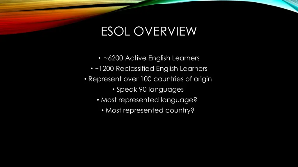 esol overview